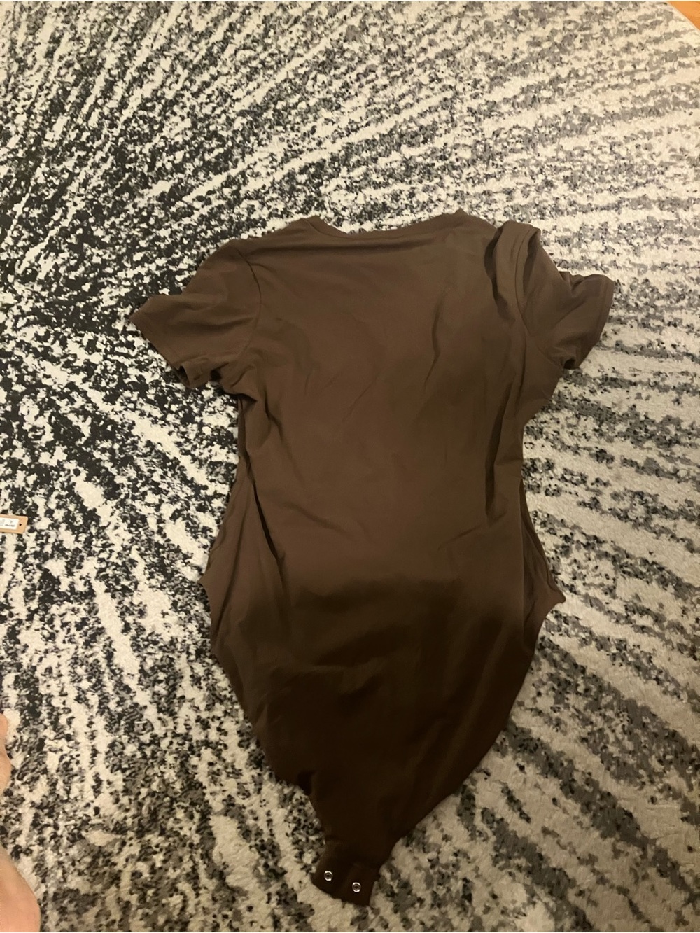New nwt SKIMS Brown Short Sleeve Scoop Neck Bodysuit xl cocoa fits everybody